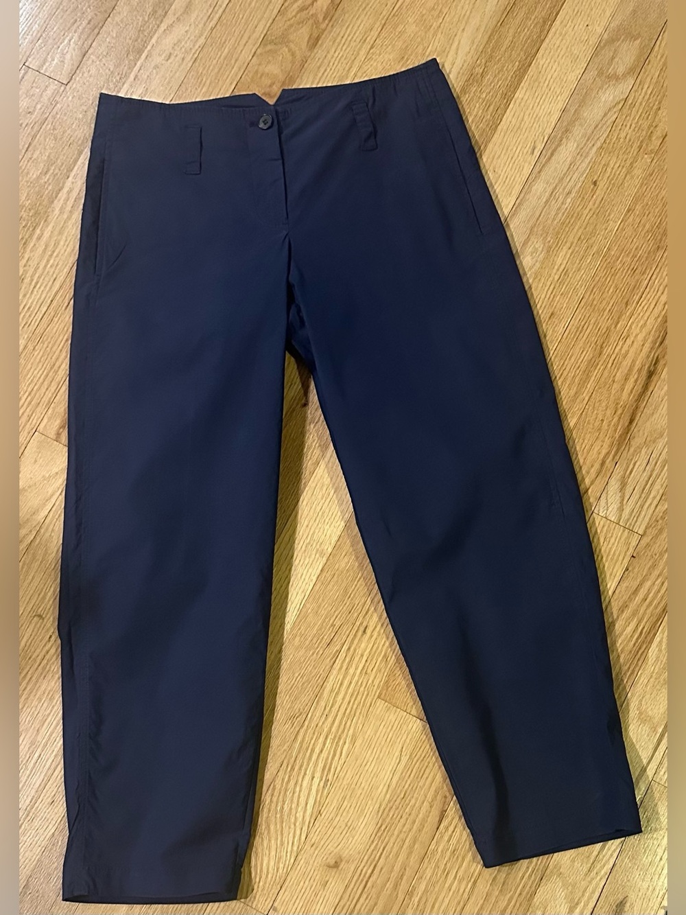 Theory FILISA Blue Women's Mid Rise Boyfriend Style Stretch Chinos (2)